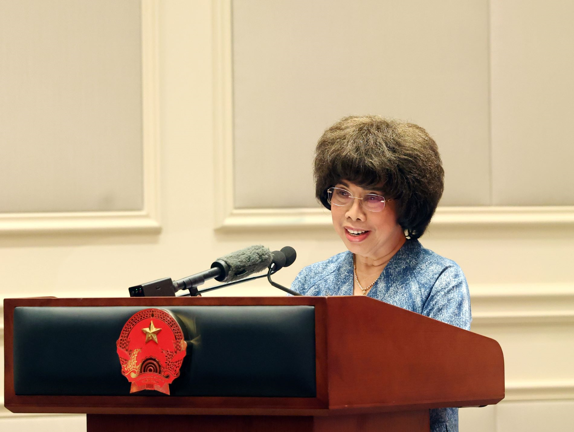 Phát biểu của Anh hùng Lao động Thái Hương tại buổi Tổng Bí thư, Chủ tịch nước Tô Lâm gặp mặt các doanh nghiệp tiêu biểu